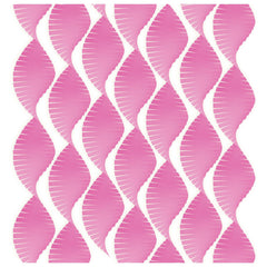 Bright Pink Fringe Crepe Streamer, 30-foot