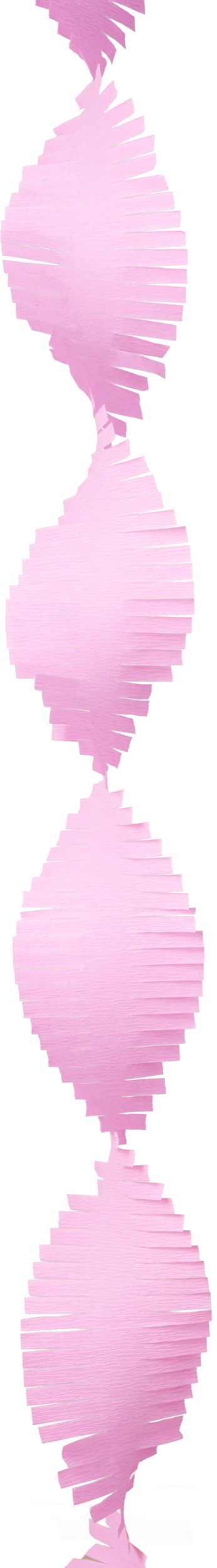 Bright Pink Fringe Crepe Streamer, 30-foot