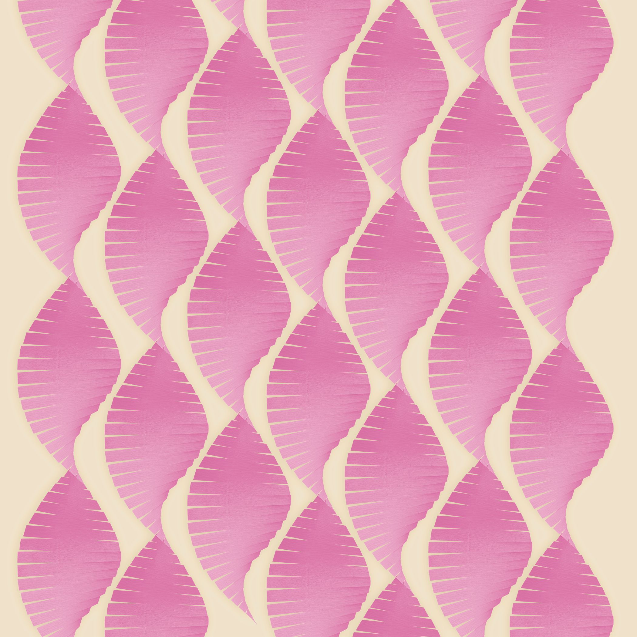 Bright Pink Fringe Crepe Streamer, 30-foot