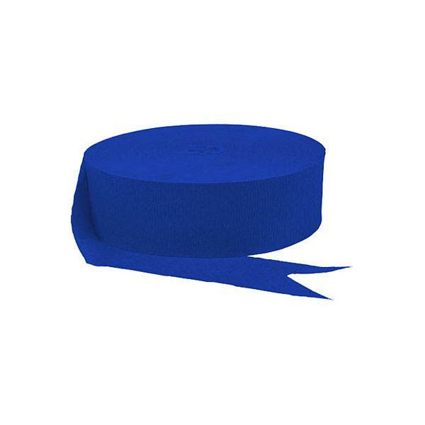Royal Blue Jumbo Crepe Streamer, 500-foot.