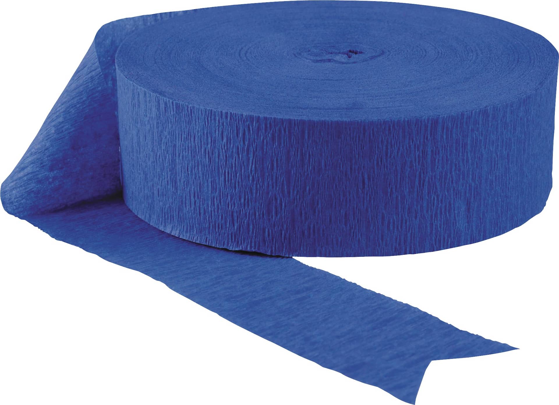 Royal Blue Jumbo Crepe Streamer, 500-foot.