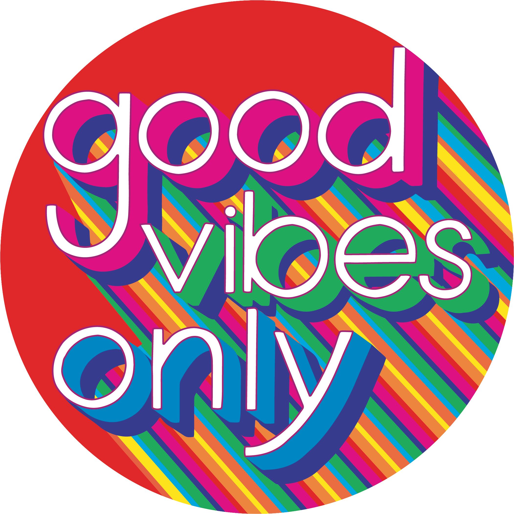 Good Vibes Only Cutouts, Multi-Colored, 11.5-inch, 30-pk