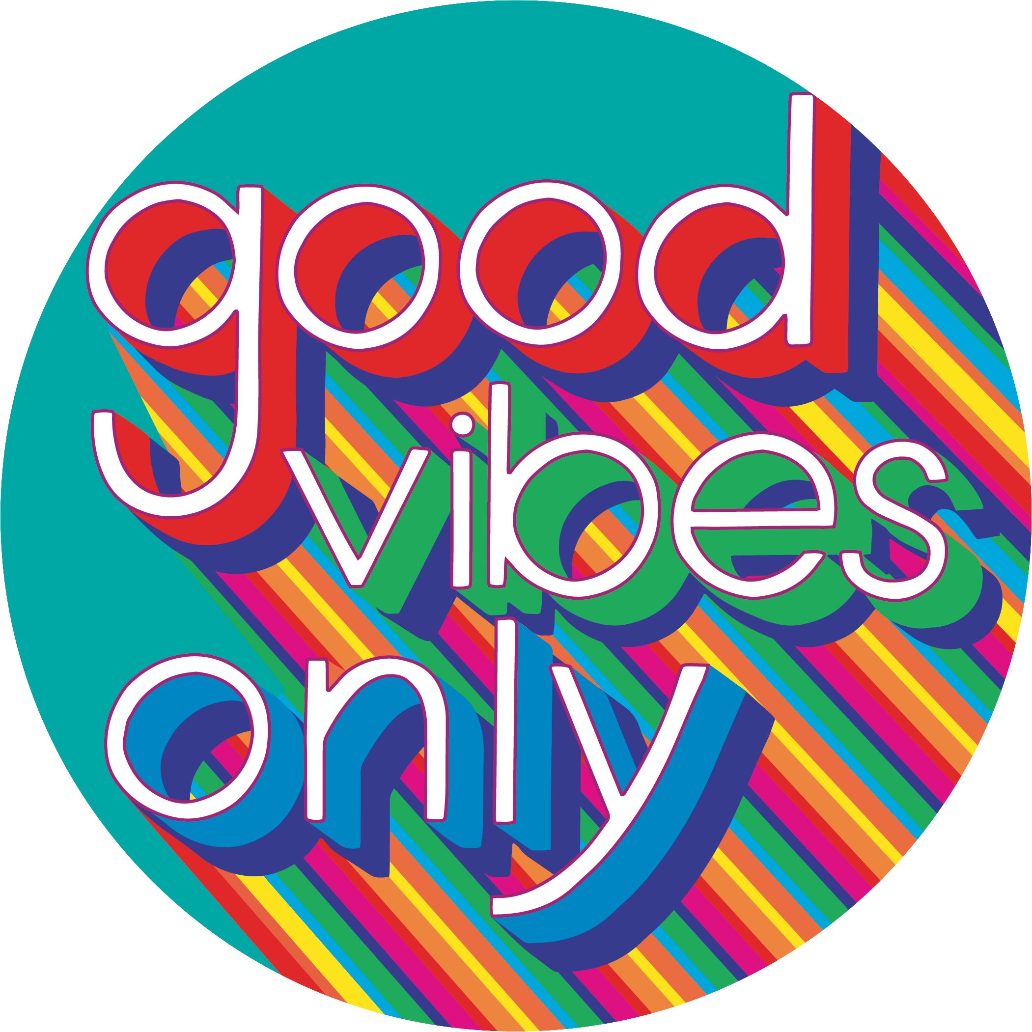 Good Vibes Only Cutouts, Multi-Colored, 11.5-inch, 30-pk