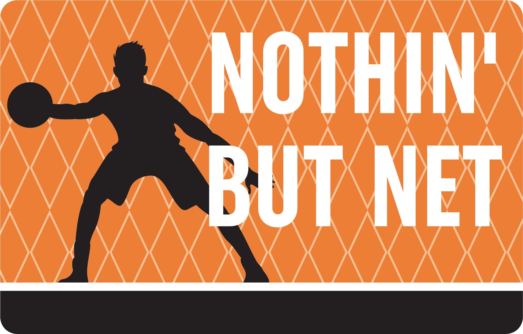 Basketball Table/Wall Cutout Decorations, Orange/Black, 11-inch, 12-pk