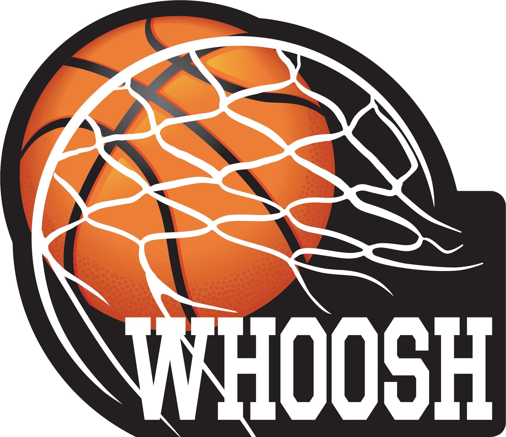 Basketball Table/Wall Cutout Decorations, Orange/Black, 11-inch, 12-pk