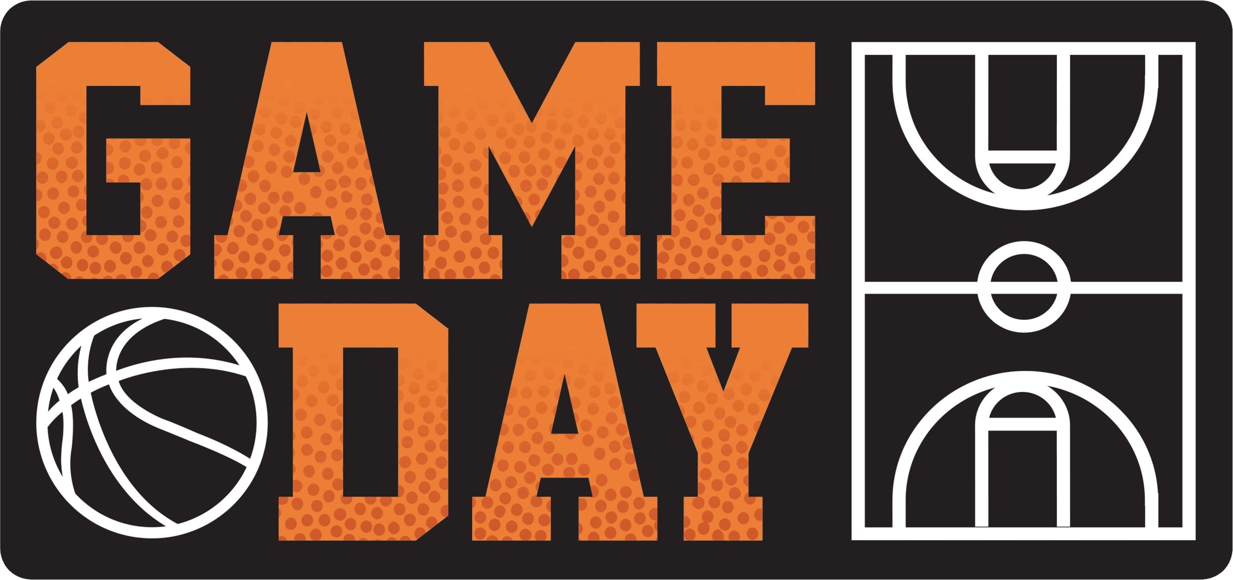 Basketball Table/Wall Cutout Decorations, Orange/Black, 11-inch, 12-pk