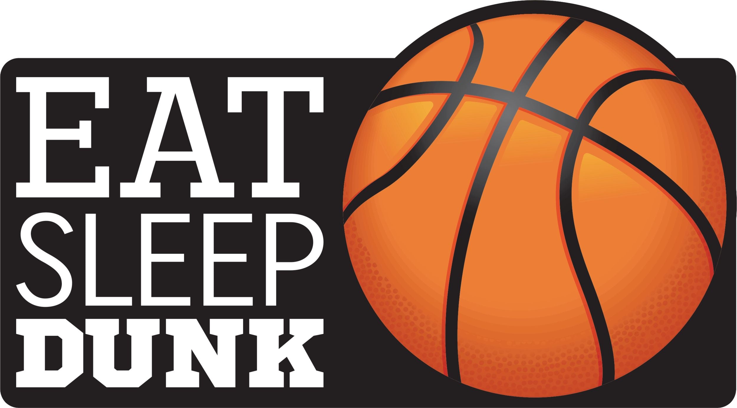 Basketball Table/Wall Cutout Decorations, Orange/Black, 11-inch, 12-pk
