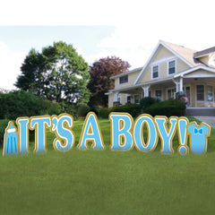 It's A Boy Yard Sign Decorations, Blue, 28-inch, 11-pk