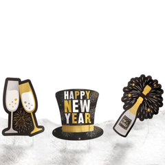 Happy New Year Yard Sign, 3-pcs