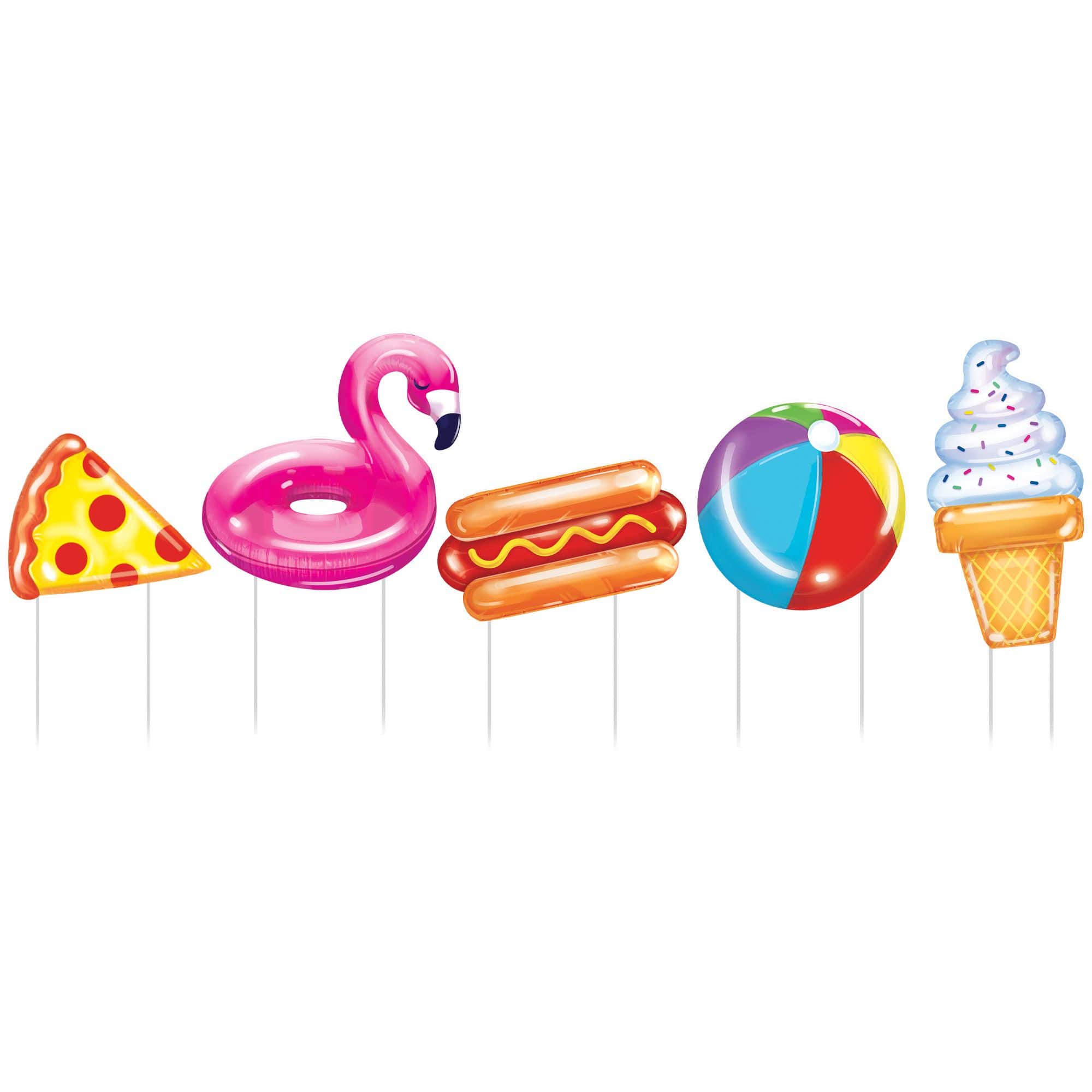 Summer Cool Pool Party Corrugated Yard/Table Signs, 5-pk