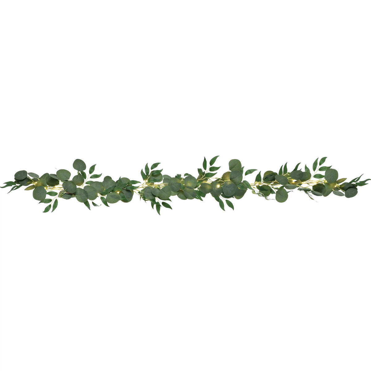 Light-Up Hanging Garland Banner Decoration, Green, 6-foot