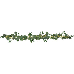 Light-Up Hanging Garland Banner Decoration, Green, 6-foot