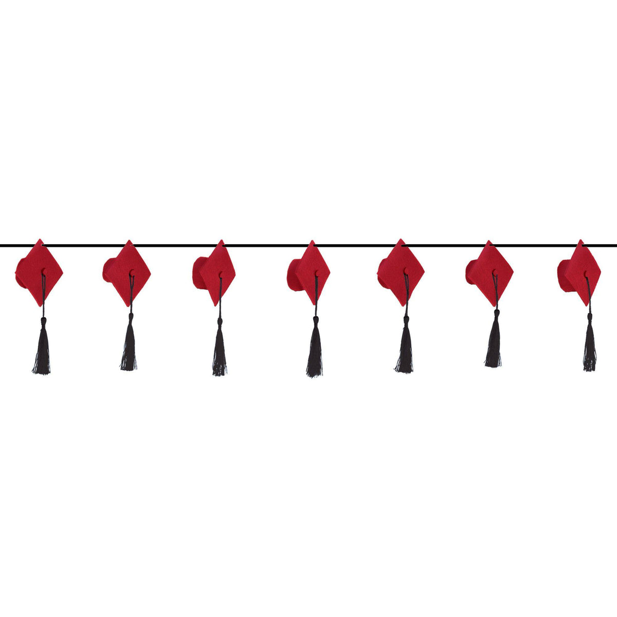 Red Felt Graduation Cap Garland
