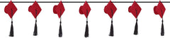 Red Felt Graduation Cap Garland
