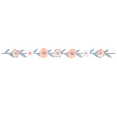 Floral Garland, Pink/Blue, 9-foot
