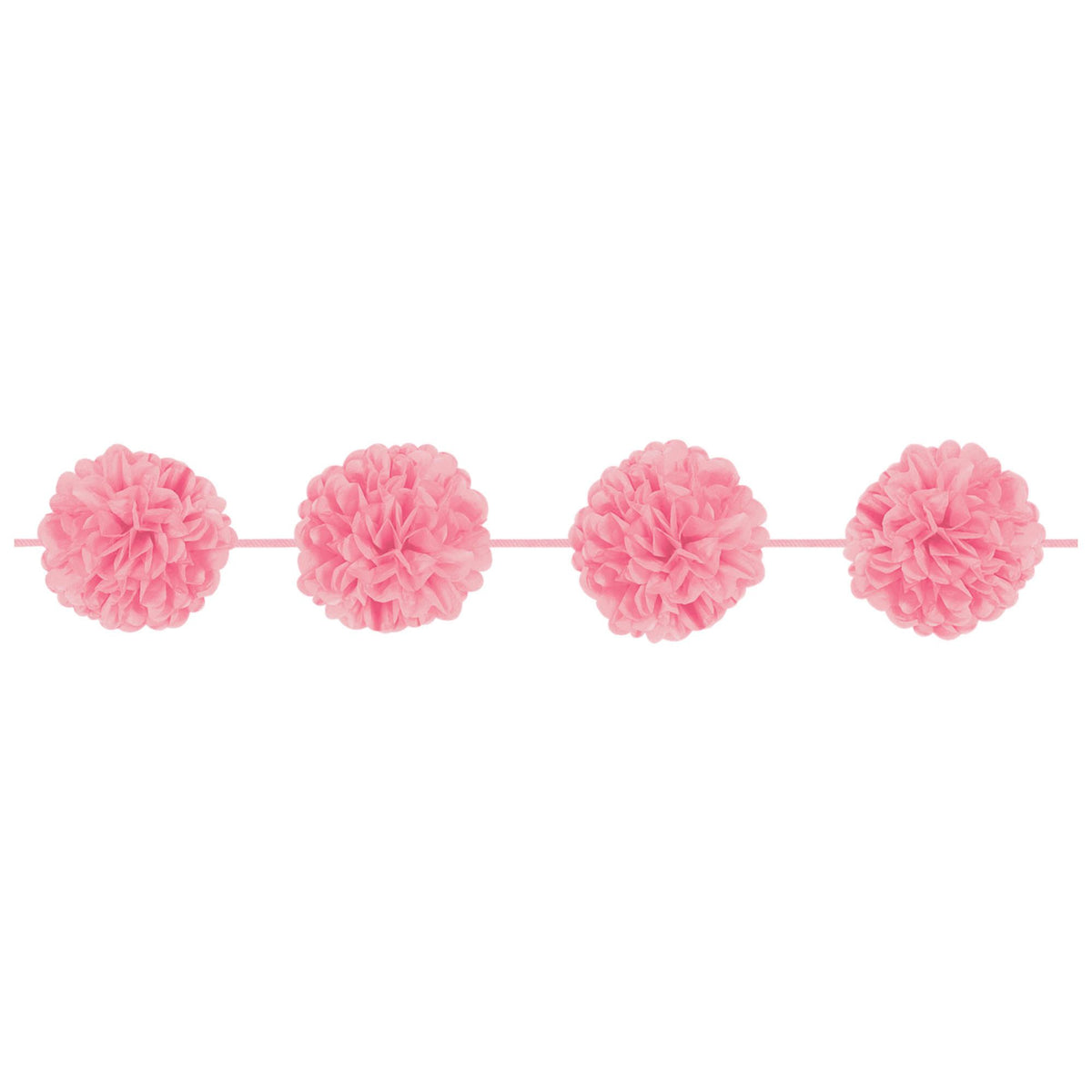 Pink Fluffy Garland, 12-foot, 2-Pack