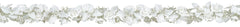 White Rose & Leaf Fabric Garland, 6-foot