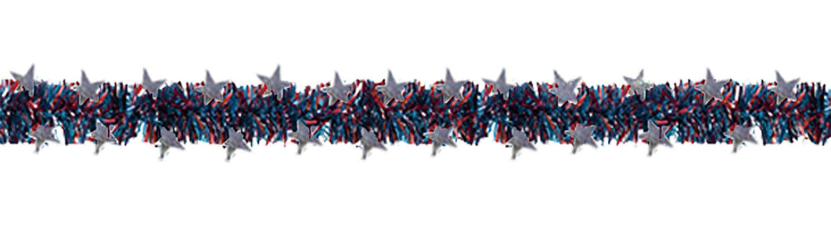 Sparkling Tinsel Patriotic Garland Boa