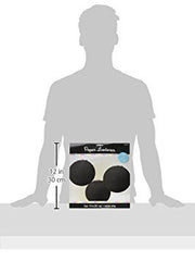 Jet Black 9.5 Round Paper Lanterns - 3 Pack