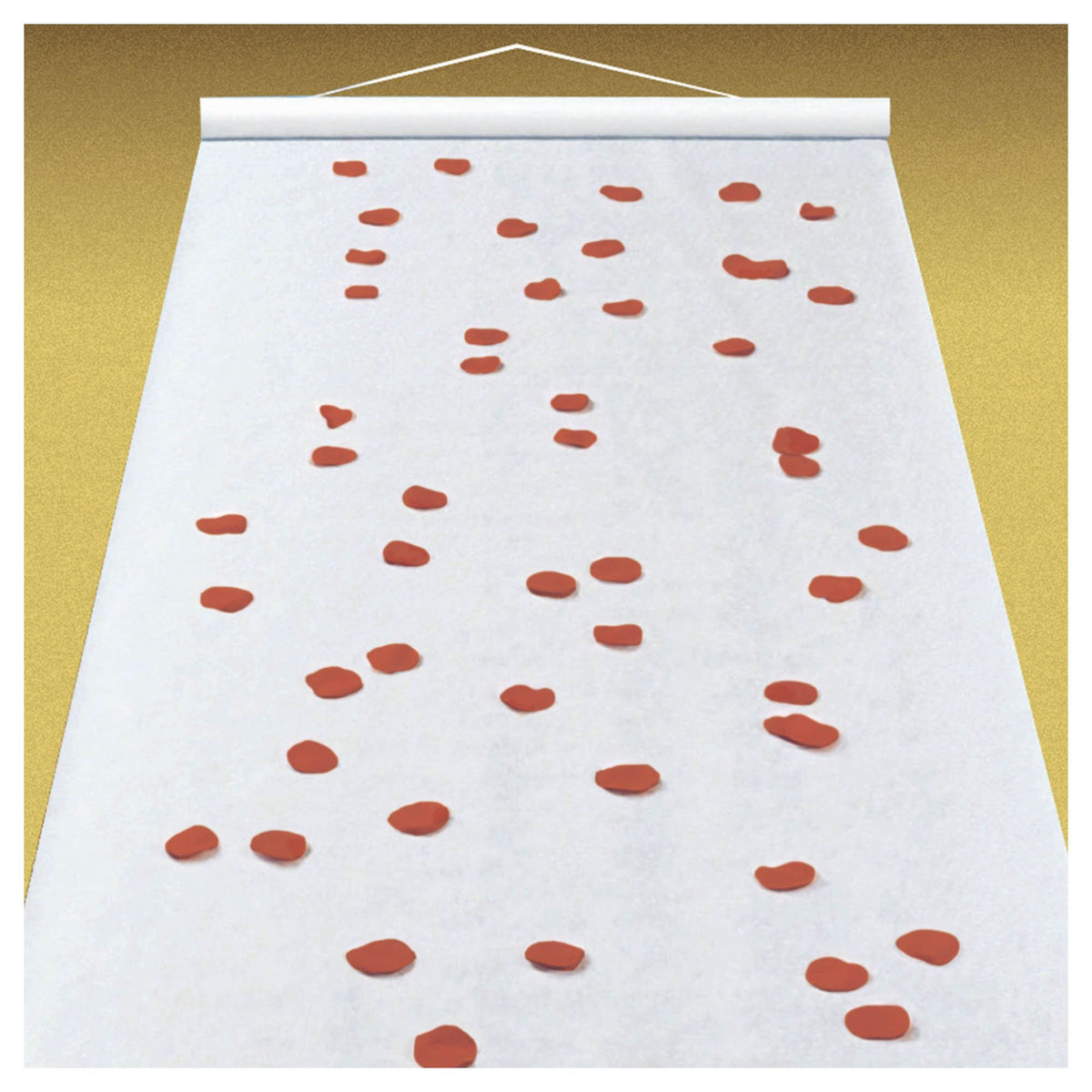 White Cotton Floral Aisle Floor Runner, 3x100-foot