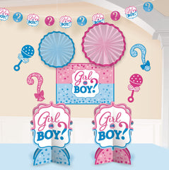 Girl or Boy Room & Table Decorating Kit, Blue/Pink, 14 inch, 10-pk