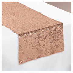 Rose Gold Sequin Table Runner, 13x72 inch