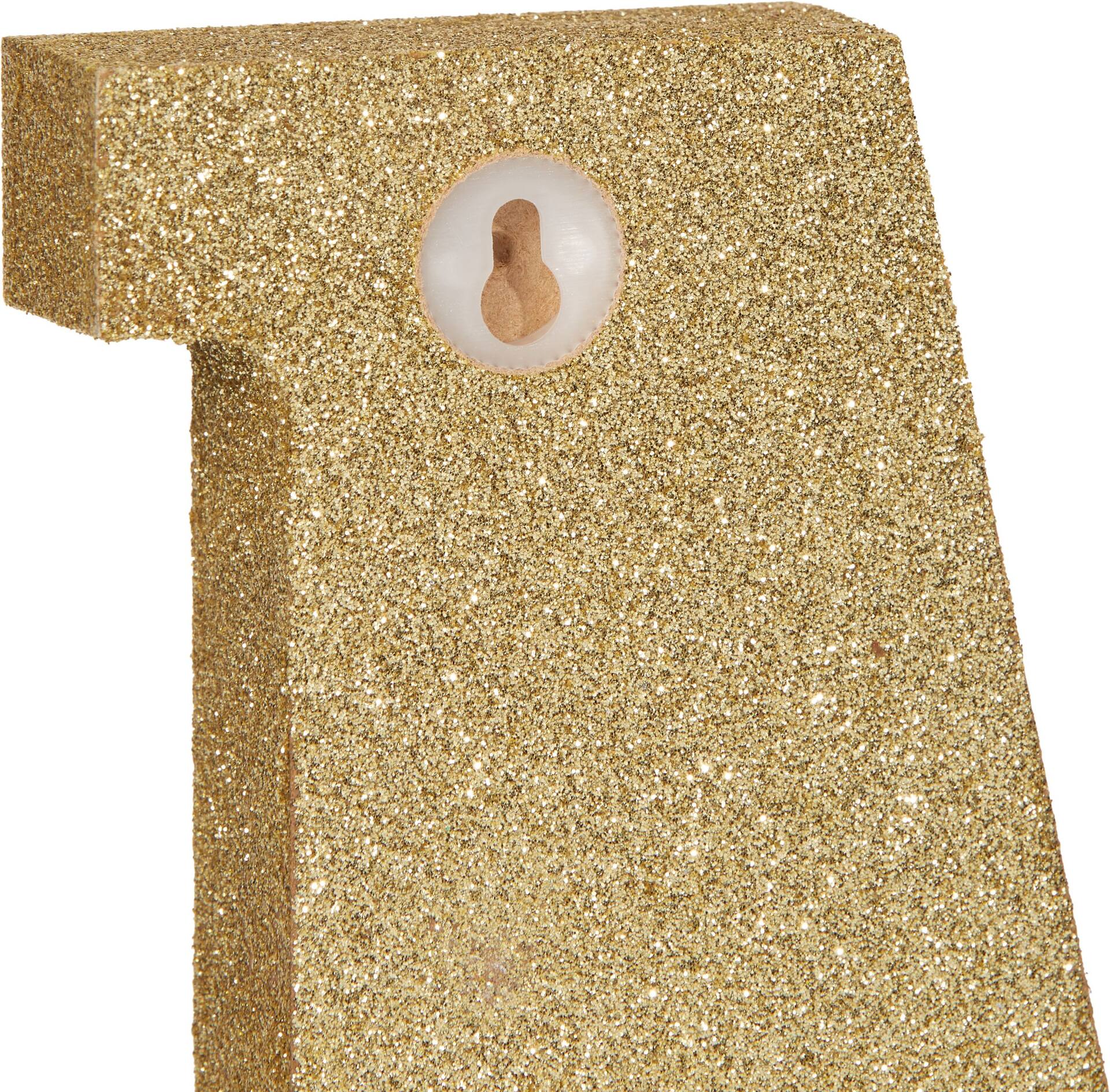 Glitter Gold Standing Letter "Z" MDF Block Decoration, 4-Inch