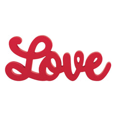 Love Standing Block Letter Sign, Red, 13 inch