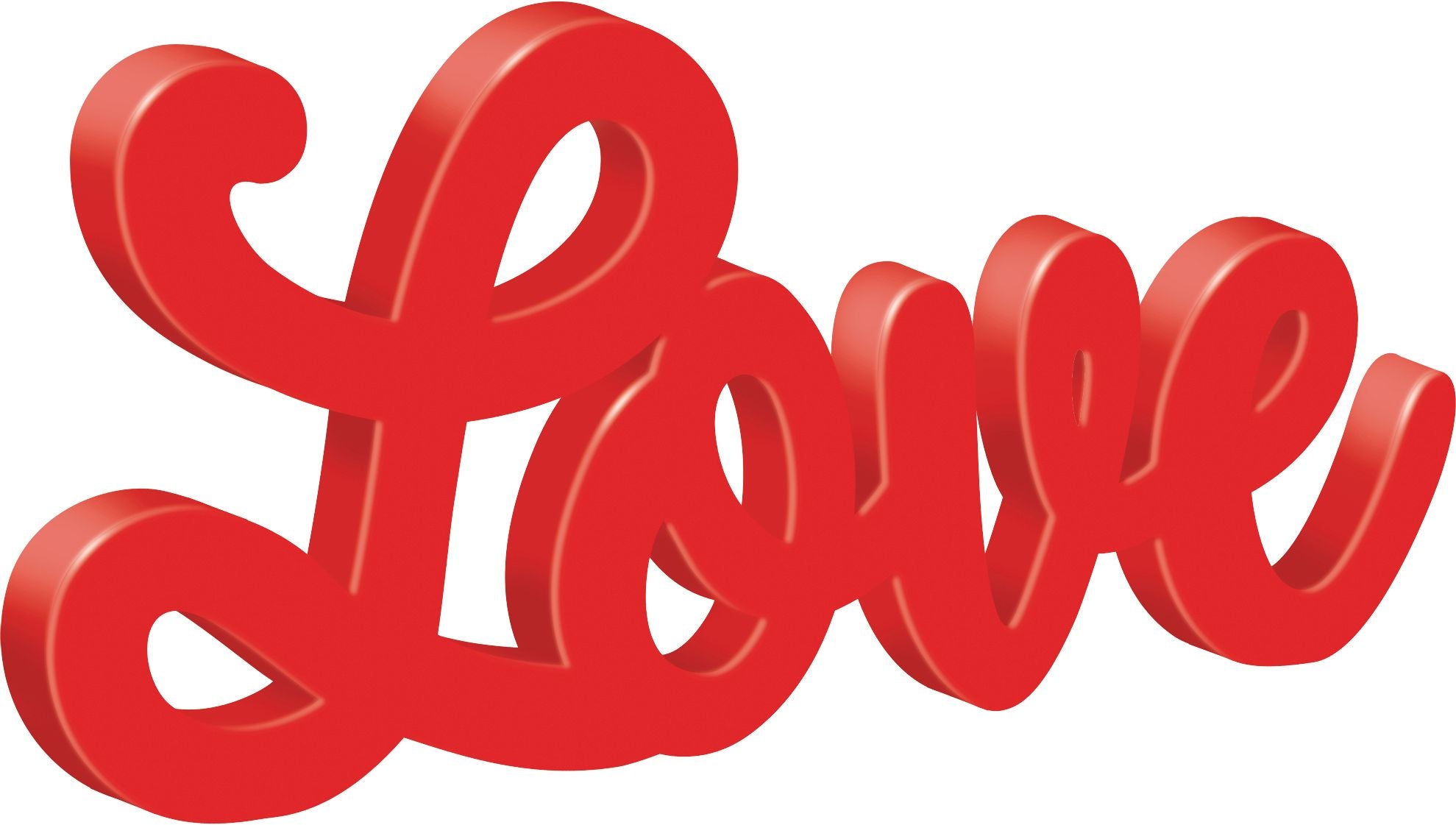 Love Standing Block Letter Sign, Red, 13 inch