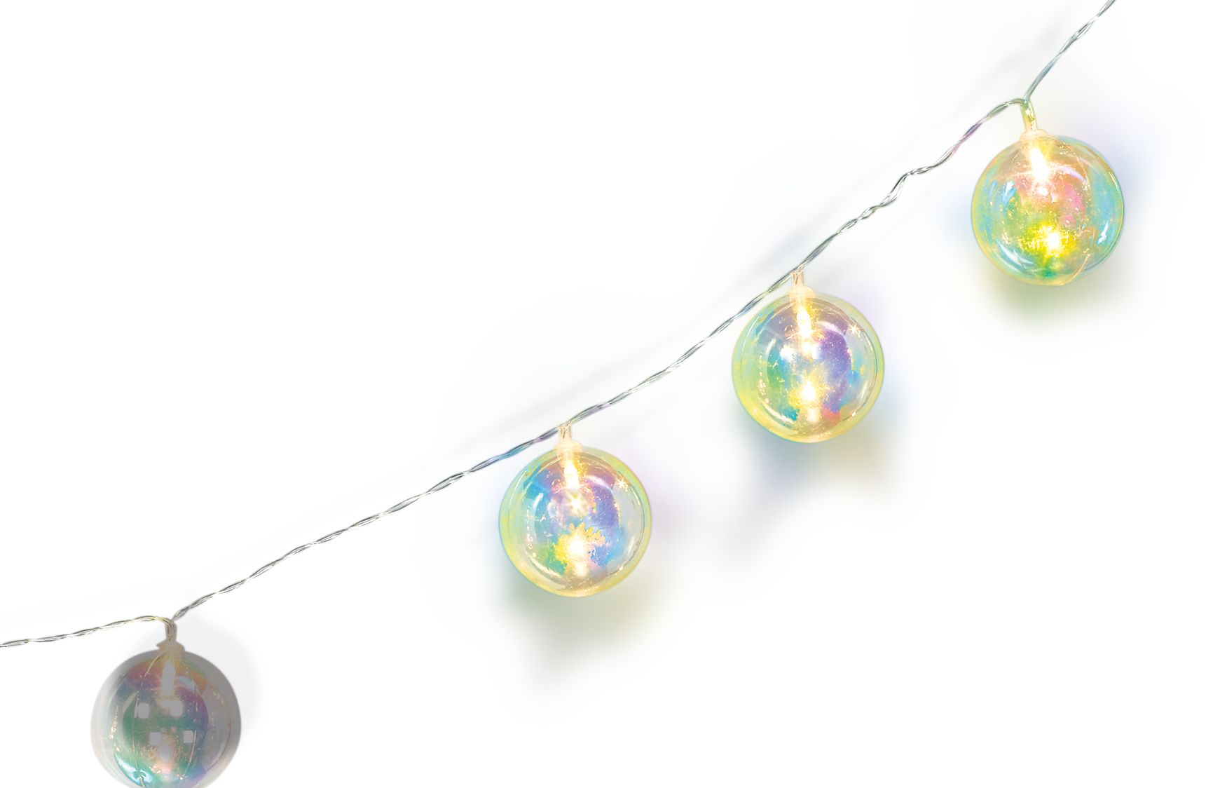 Iridescent LED String Lights, Round, 6 inch, 10 Lights