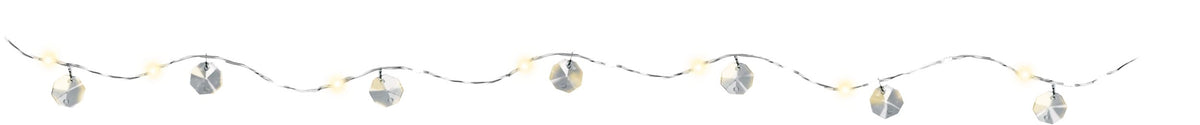 Gemstone Fairy LED String Lights, Silver, 5.5 foot, 18 Lights