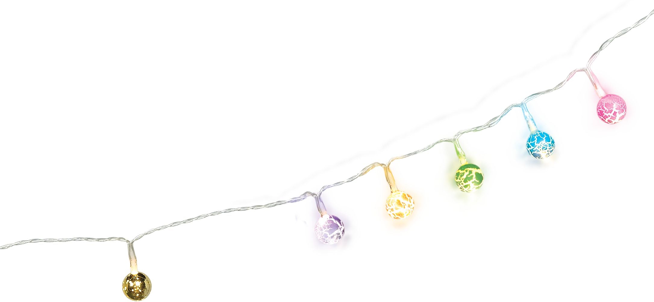 Mini Crackle Globe LED String Lights, 5-foot, 10 Lights