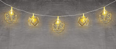 Glitter Edison LED String Lights, White, 5-foot, 10 Lights