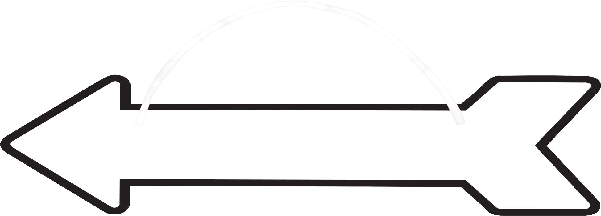 Dancing Arrow Signs, Black/White, 29-inch, 6-pk