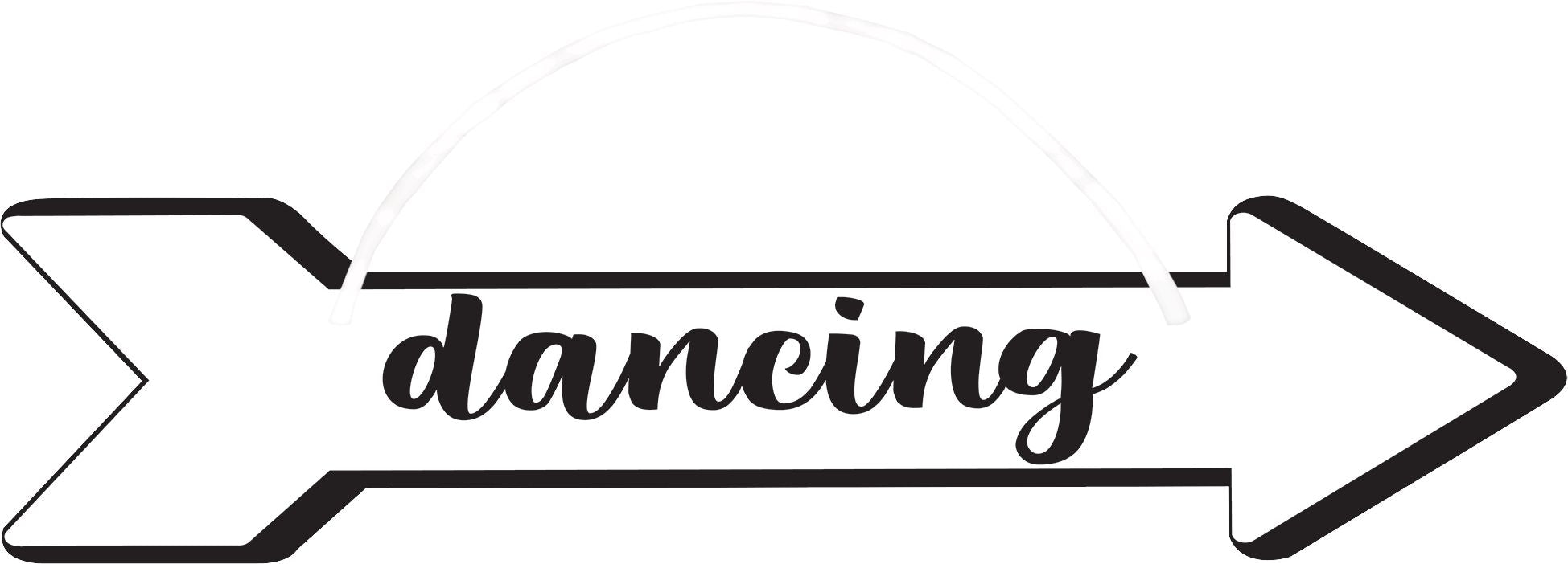 Dancing Arrow Signs, Black/White, 29-inch, 6-pk