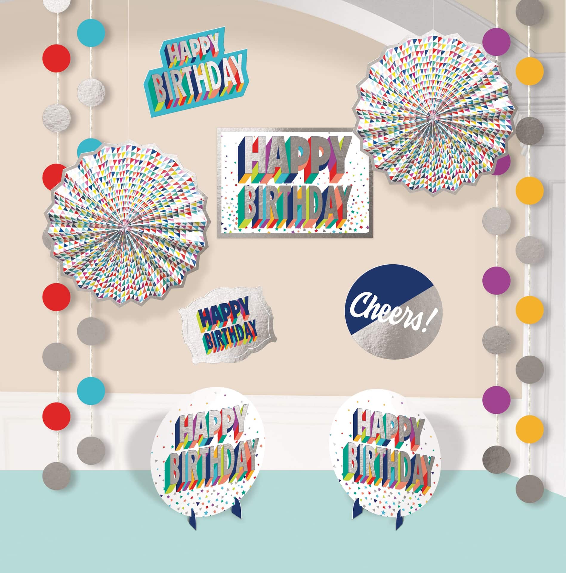 Here's to Your Birthday Room Decorating Kit, 12-pc