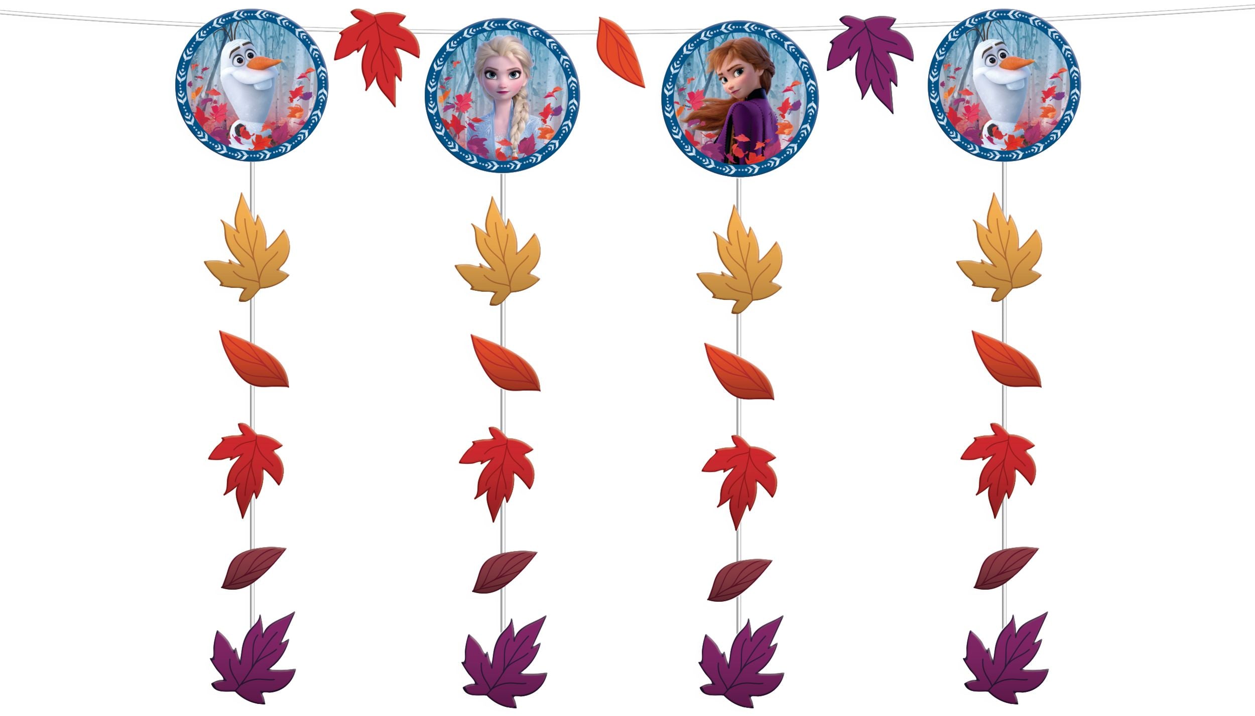 Disney Frozen Garland Banner, Blue/Orange, 12-foot