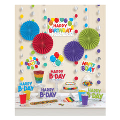 Happy Birthday Room & Table Centerpiece Decorating Kit, 14.5-inch, 18-pk
