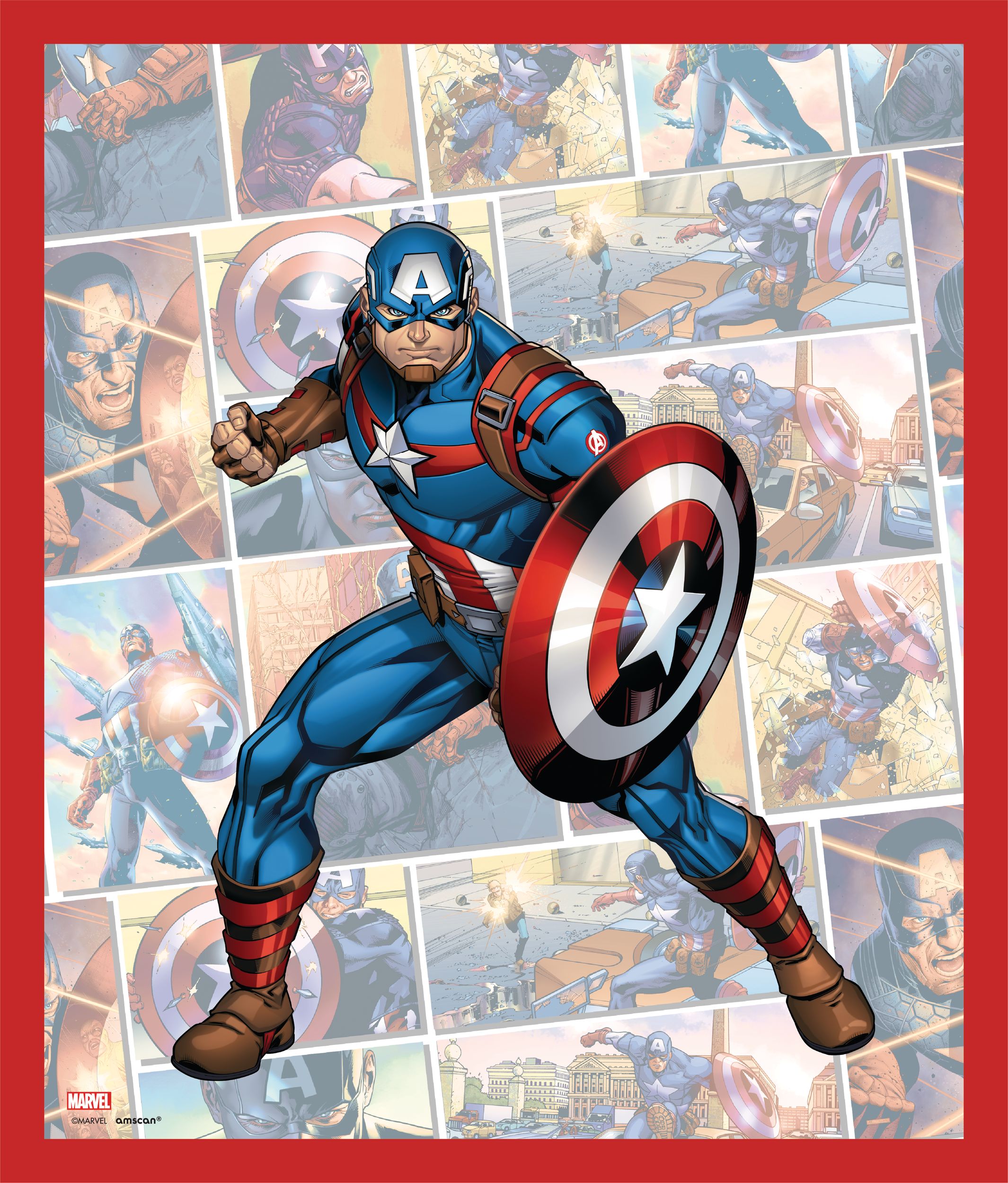 Disney Marvel Avengers Scene Setter, Red/Blue, 15 inch, 10-pk