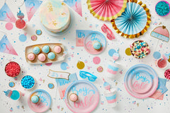 Blue or Pink Room & Table Decorating Kit, Blue/Pink, 14-inch, 12-pk