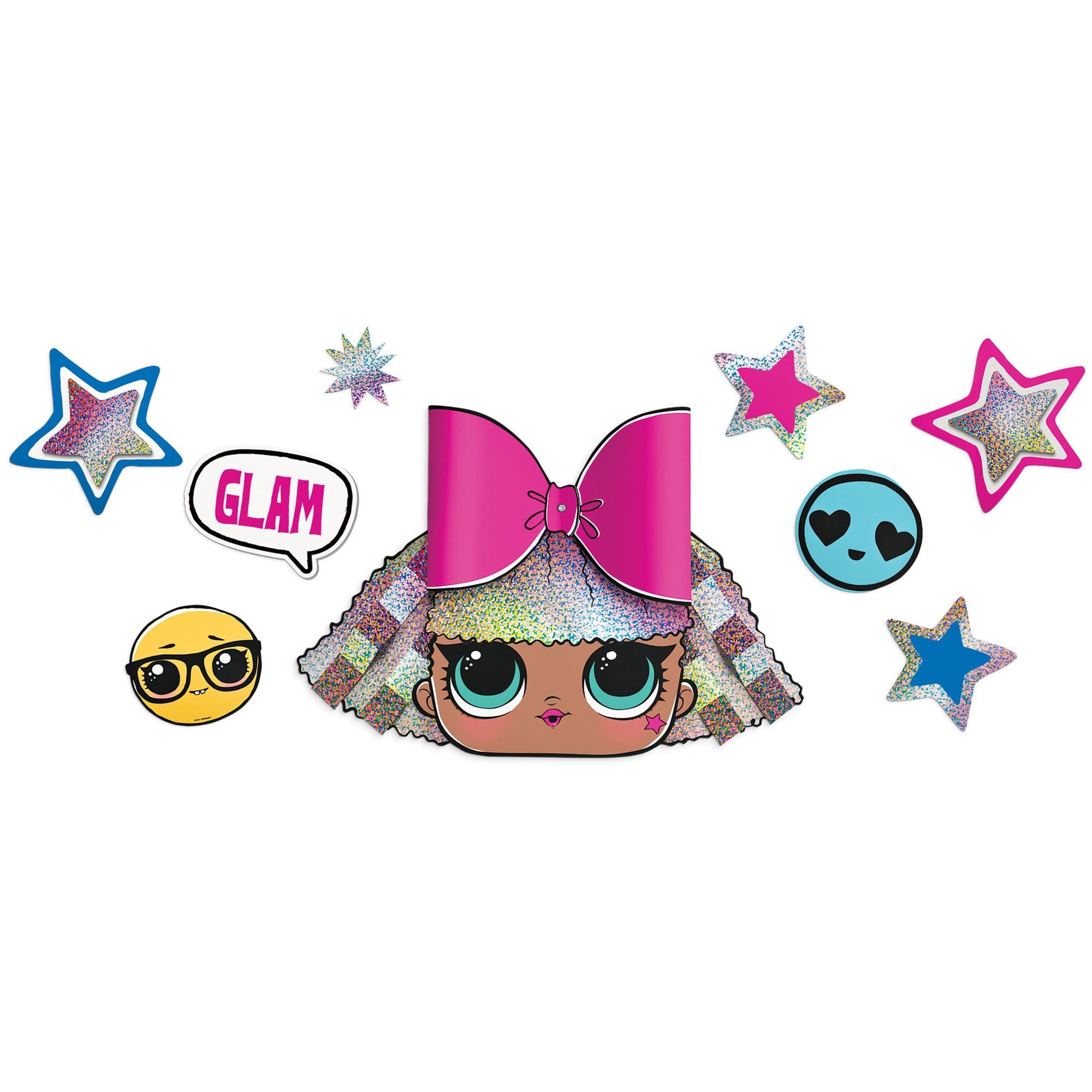 L.O.L. Surprise! Diva Wall Cutouts, Multi-Colored, 13-inch, 9-pk