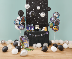 Star Wars Galaxy Paper Lantern Decorations, White/Black, 9.5-inch, 3-pk