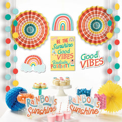 Retro Rainbow Decorating Kit, 12 inch, 12-pk