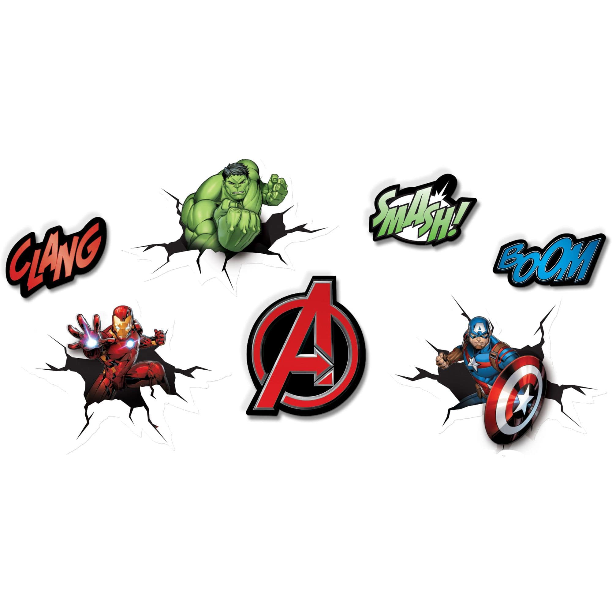 Disney Marvel Avengers Cutout Decorations, 13-inch, 7-pk