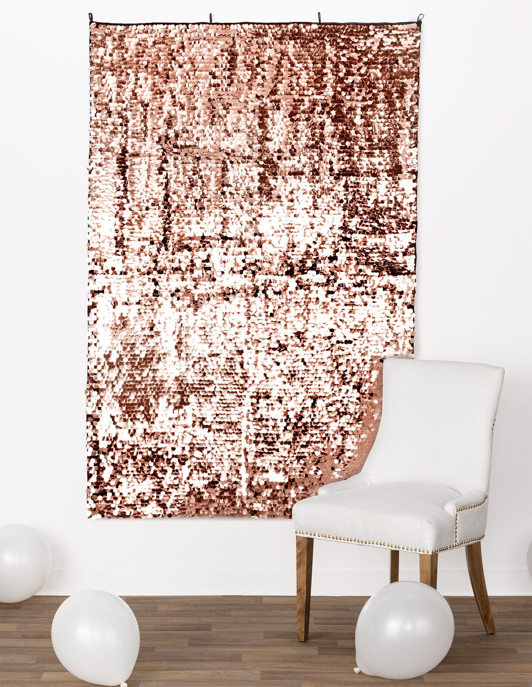 Rose Gold Sequin Scene Setter Backdrop, 6.6-inch