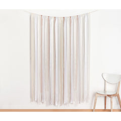 Fabric Fringe Scene Setter Background Decoration, White, 12.75-in, for Wedding