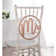 Mr Chair Hanging Sign Decoration, Brown, 4.9-in, for Wedding/Engagement