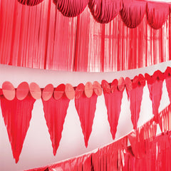 Red Metallic Fringe Banner Kit for Parties