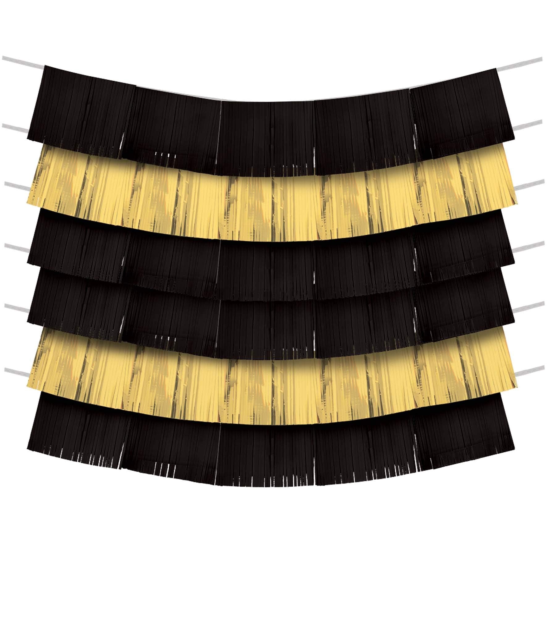 Elegant Black Fringe Backdrop Banner Kit for Any Occasion