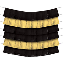 Elegant Black Fringe Backdrop Banner Kit for Any Occasion